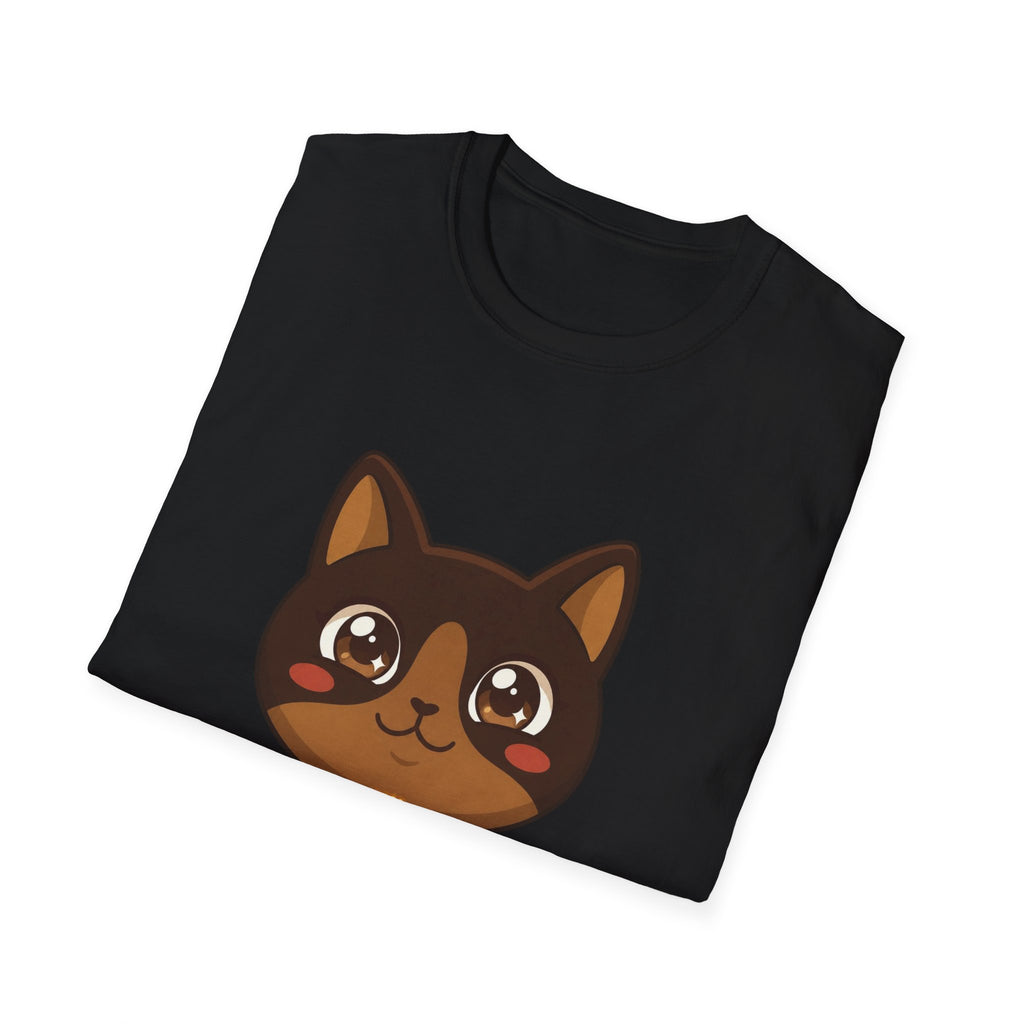 Kawaii Cat Eating Ramen T-Shirt | Cute Anime Noodle Bowl Tee
