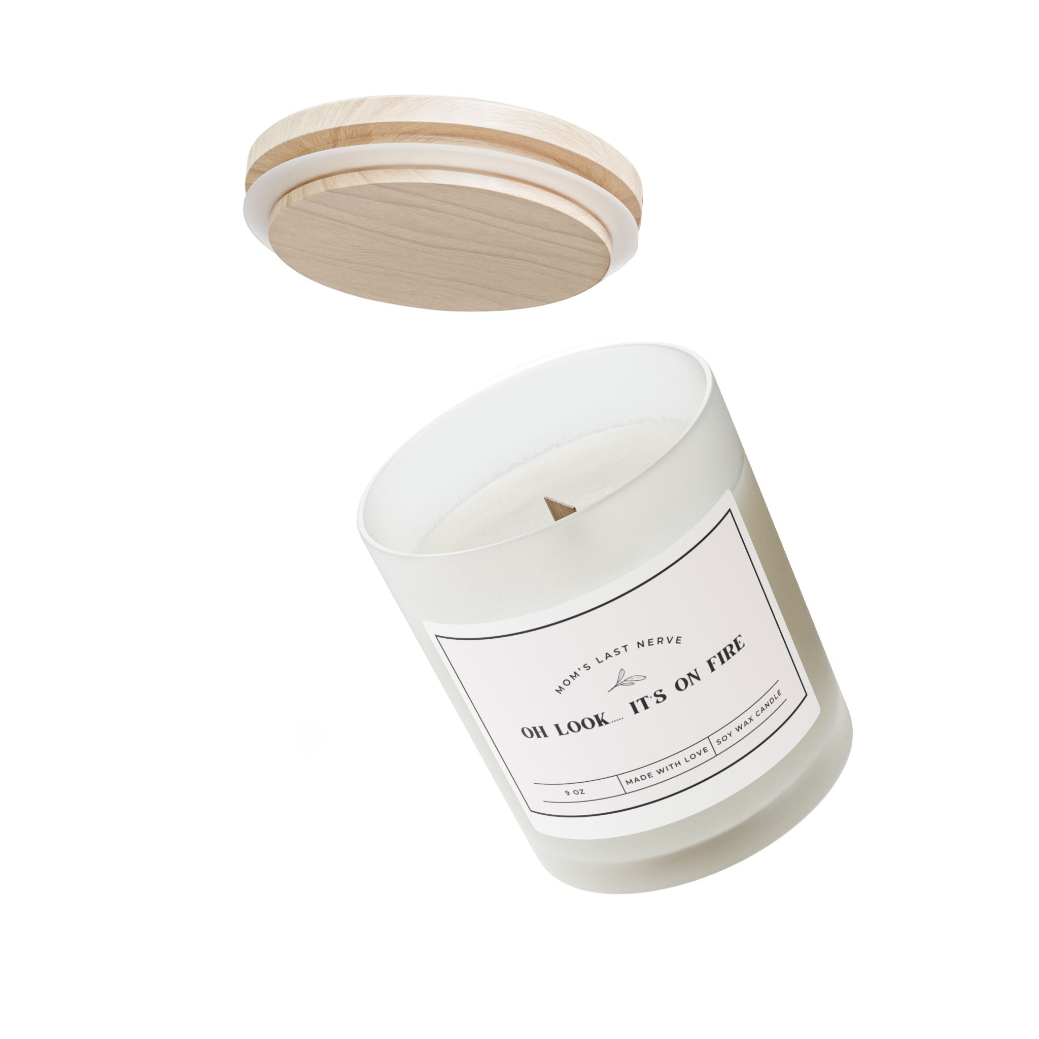 Frosted Glass Candle 11oz  Luxury Soy Blend Candle  Aesthetic Home Decor Gift | Minimalist Frosted Jar Candle | Cozy Scented Candle