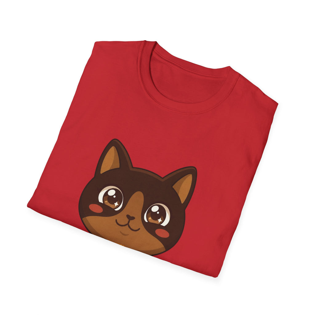 Kawaii Cat Eating Ramen T-Shirt | Cute Anime Noodle Bowl Tee