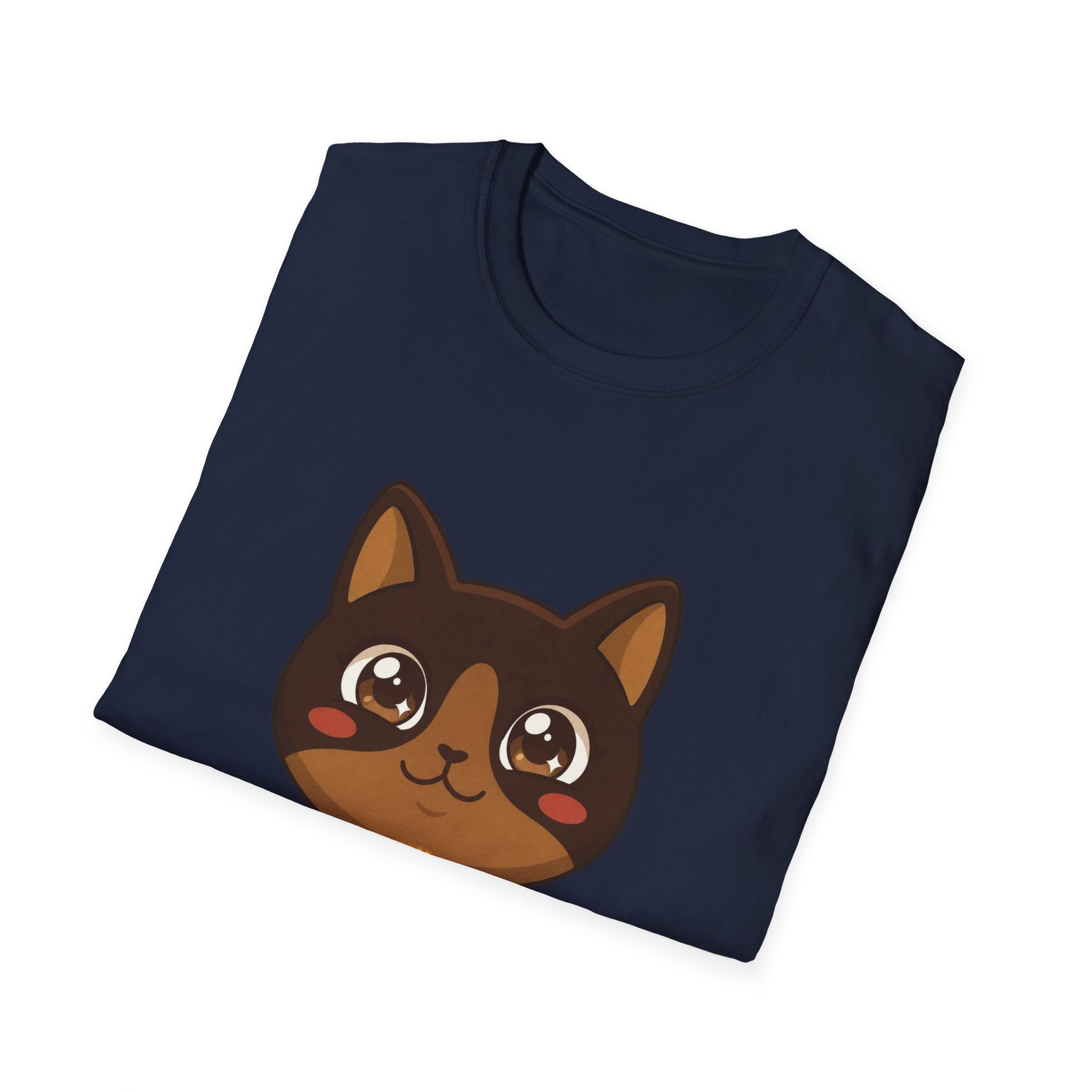 Kawaii Cat Eating Ramen T-Shirt | Cute Anime Noodle Bowl Tee