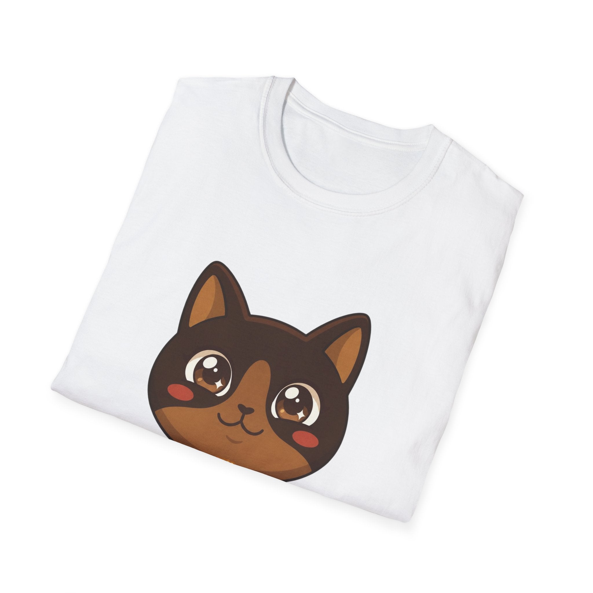 Kawaii Cat Eating Ramen T-Shirt | Cute Anime Noodle Bowl Tee