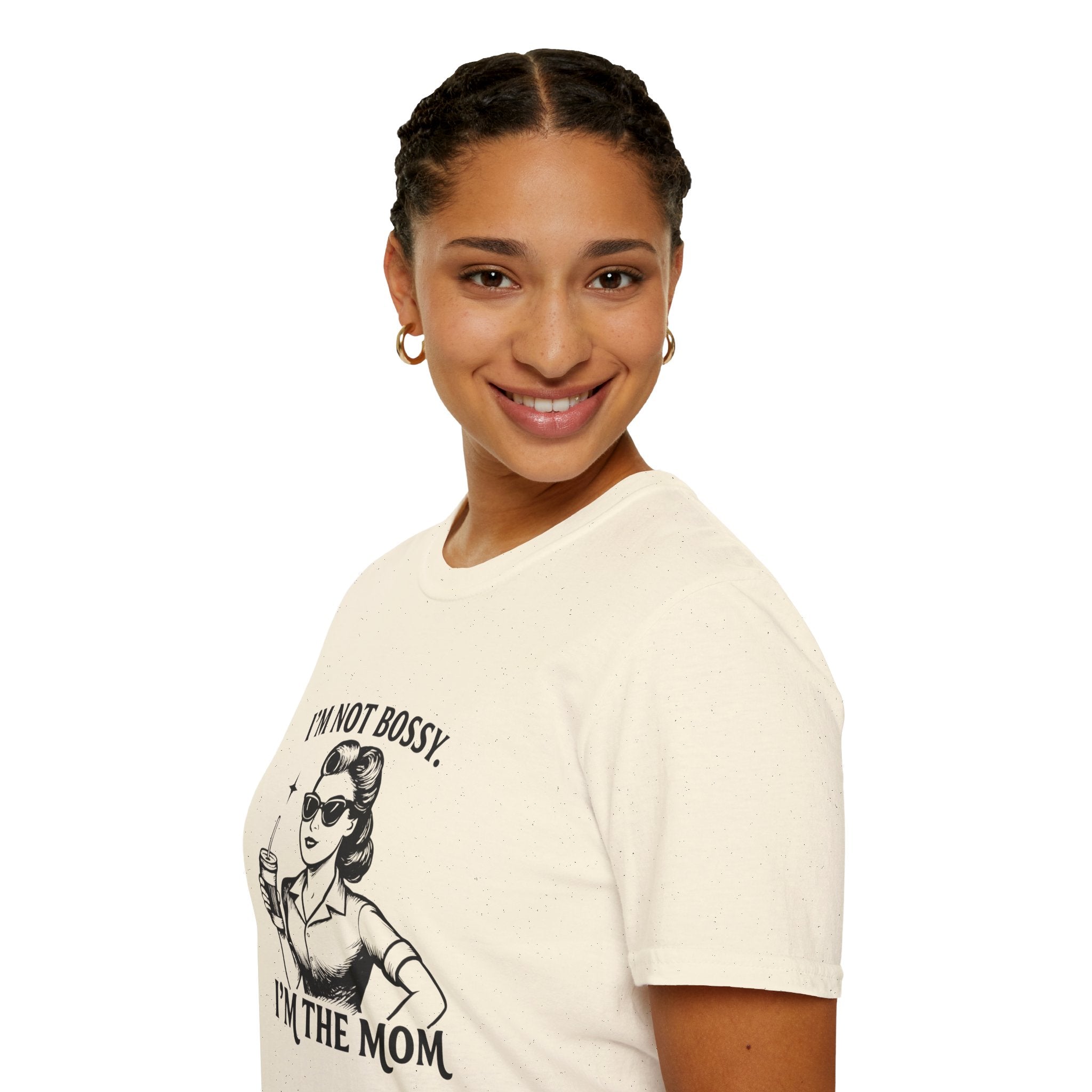 Im Not Bossy Im The Mom Shirt  Retro Mom Typography Tee  Funny Mom Life T Shirt  Mothers Day Gift  Vintage Style Mom Humor Tee