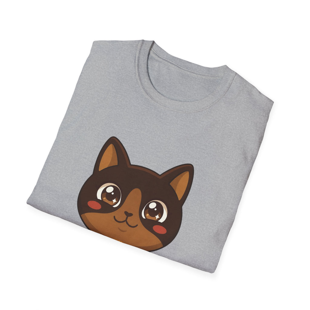 Kawaii Cat Eating Ramen T-Shirt | Cute Anime Noodle Bowl Tee