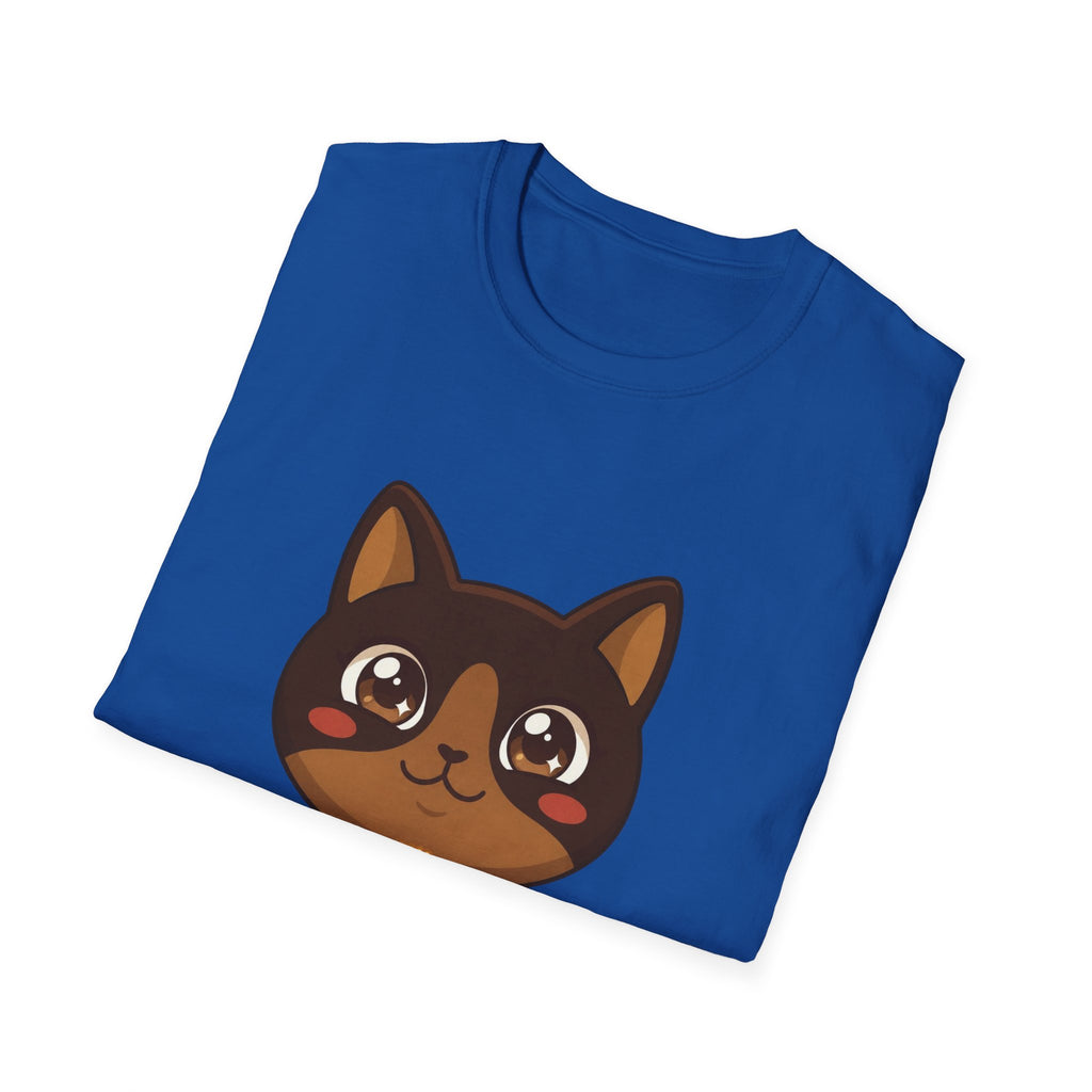 Kawaii Cat Eating Ramen T-Shirt | Cute Anime Noodle Bowl Tee