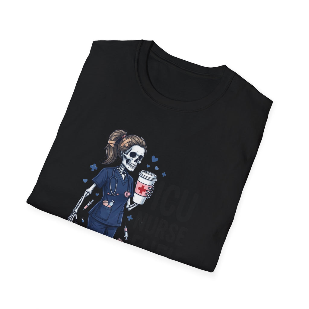 ICU Nurse Fuel T Shirt Skull Nurse Coffee IV Shirt Funny Critical Care RN Tee Nursing Shift Humor Shirt Nurse Appreciation Gift