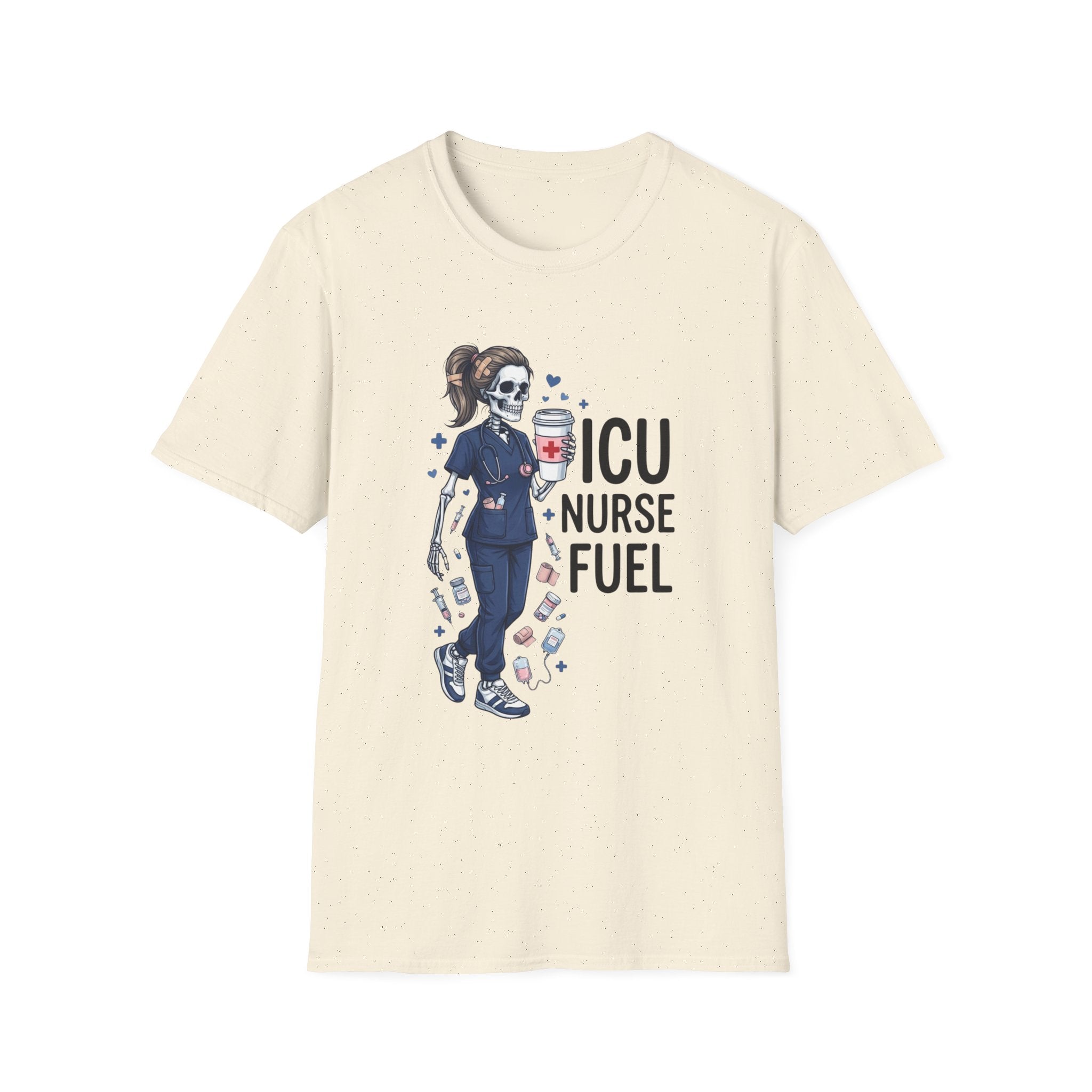 ICU Nurse Fuel T Shirt Skull Nurse Coffee IV Shirt Funny Critical Care RN Tee Nursing Shift Humor Shirt Nurse Appreciation Gift