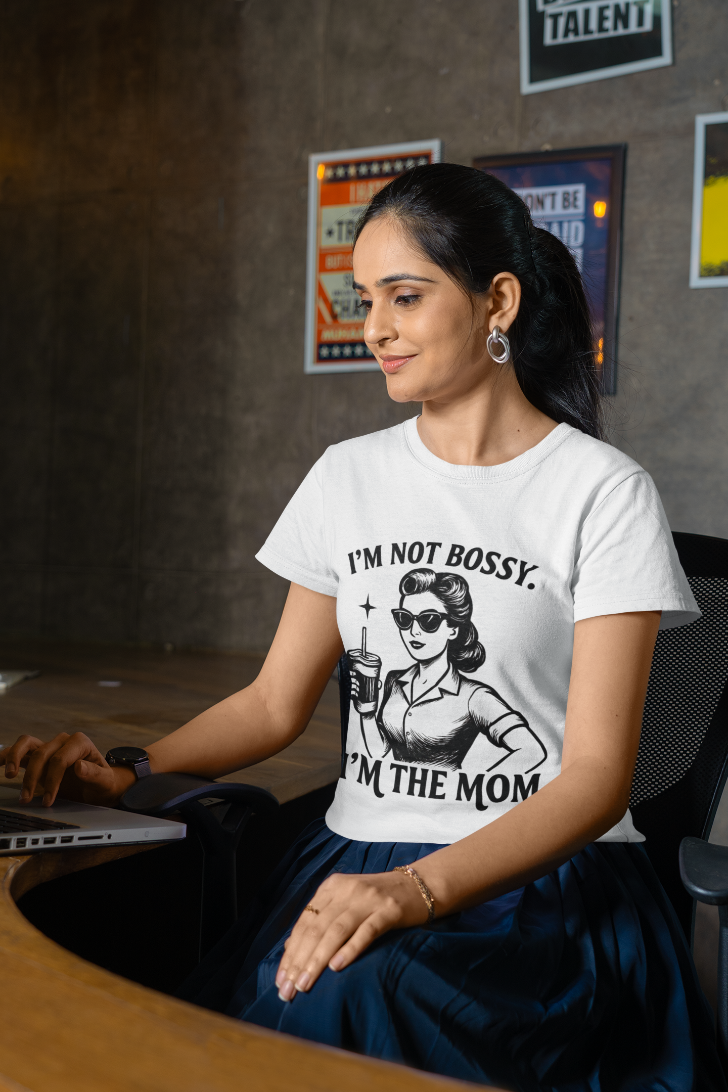 Im Not Bossy Im The Mom Shirt  Retro Mom Typography Tee  Funny Mom Life T Shirt  Mothers Day Gift  Vintage Style Mom Humor Tee