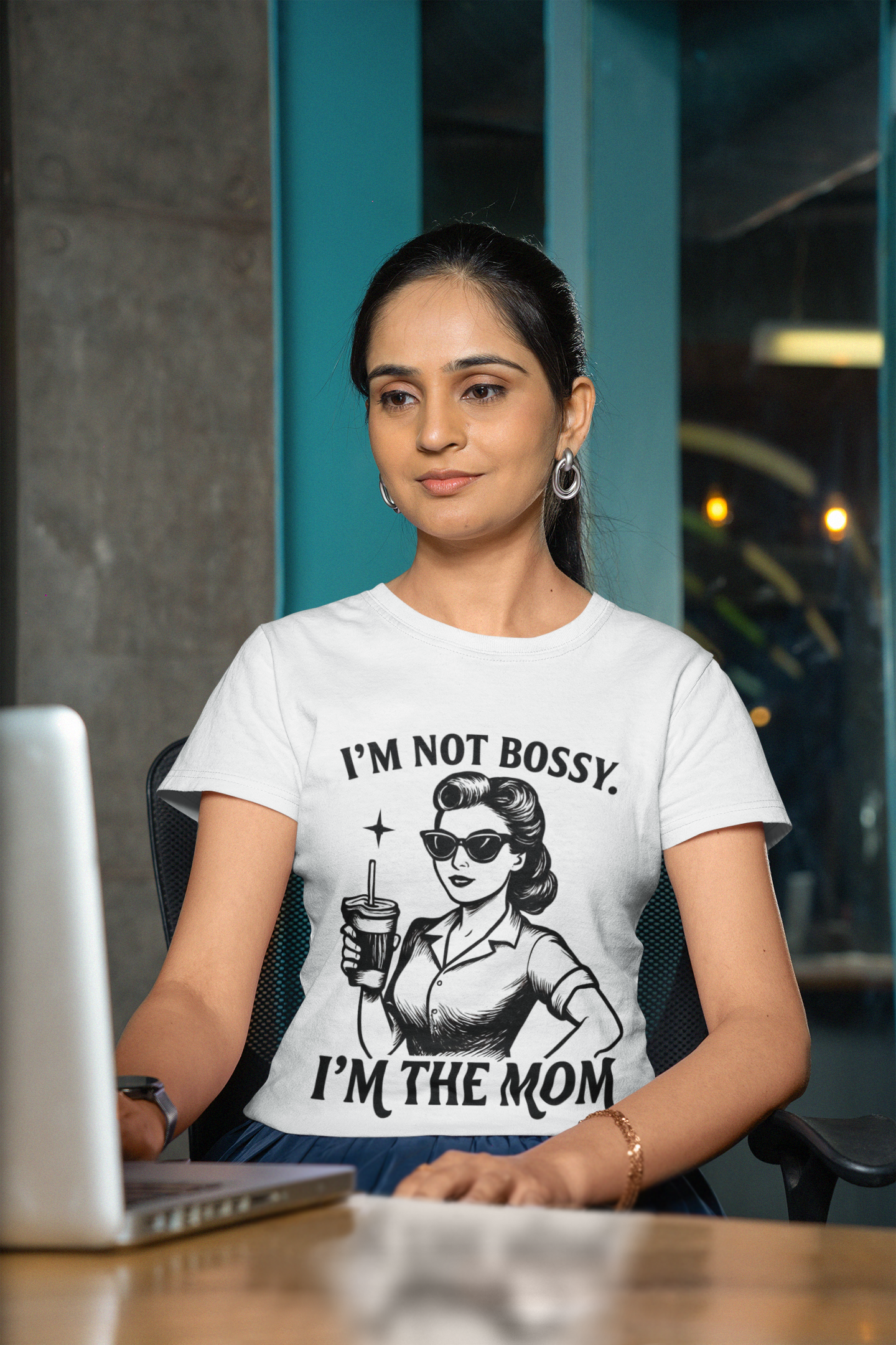 Im Not Bossy Im The Mom Shirt  Retro Mom Typography Tee  Funny Mom Life T Shirt  Mothers Day Gift  Vintage Style Mom Humor Tee