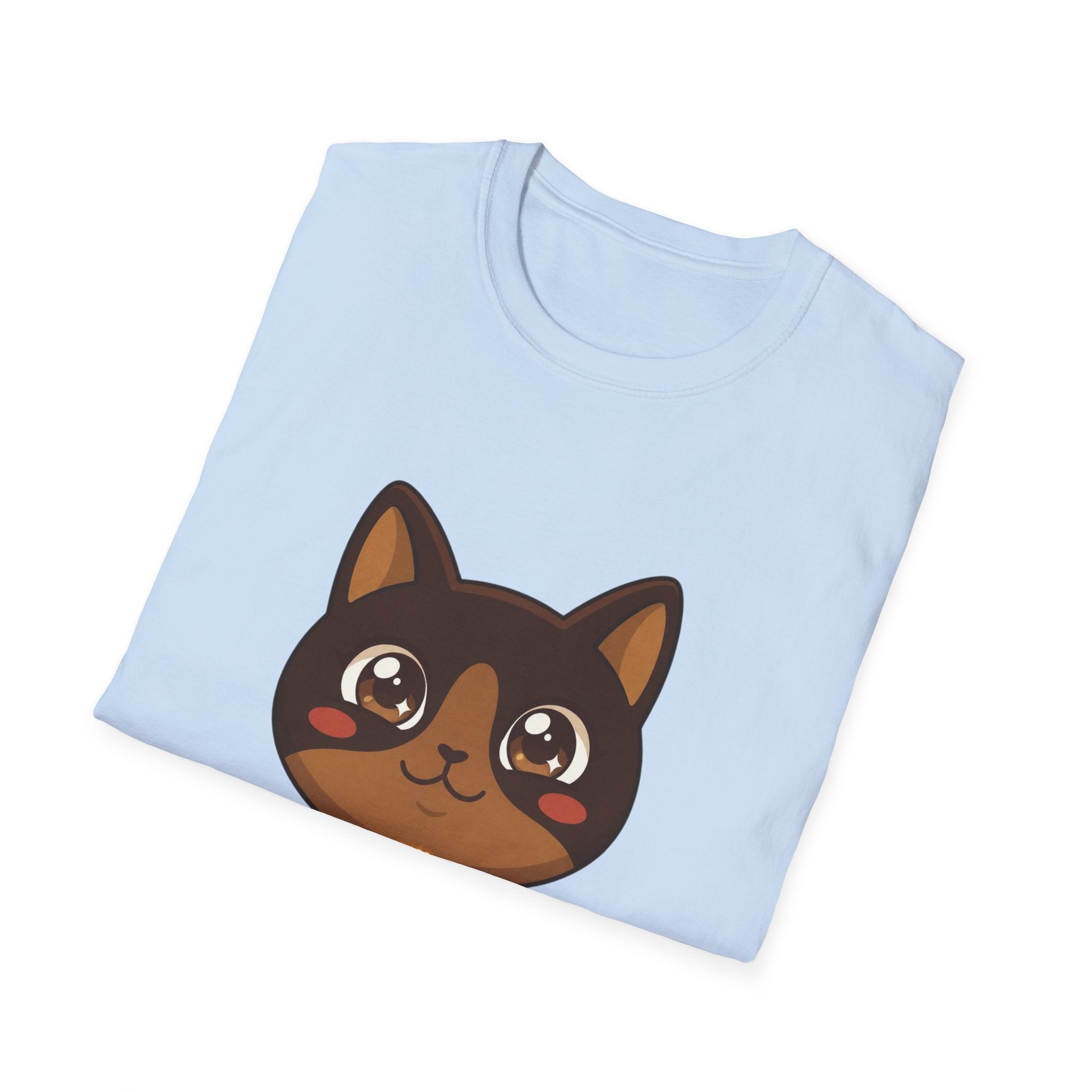 Kawaii Cat Eating Ramen T-Shirt | Cute Anime Noodle Bowl Tee