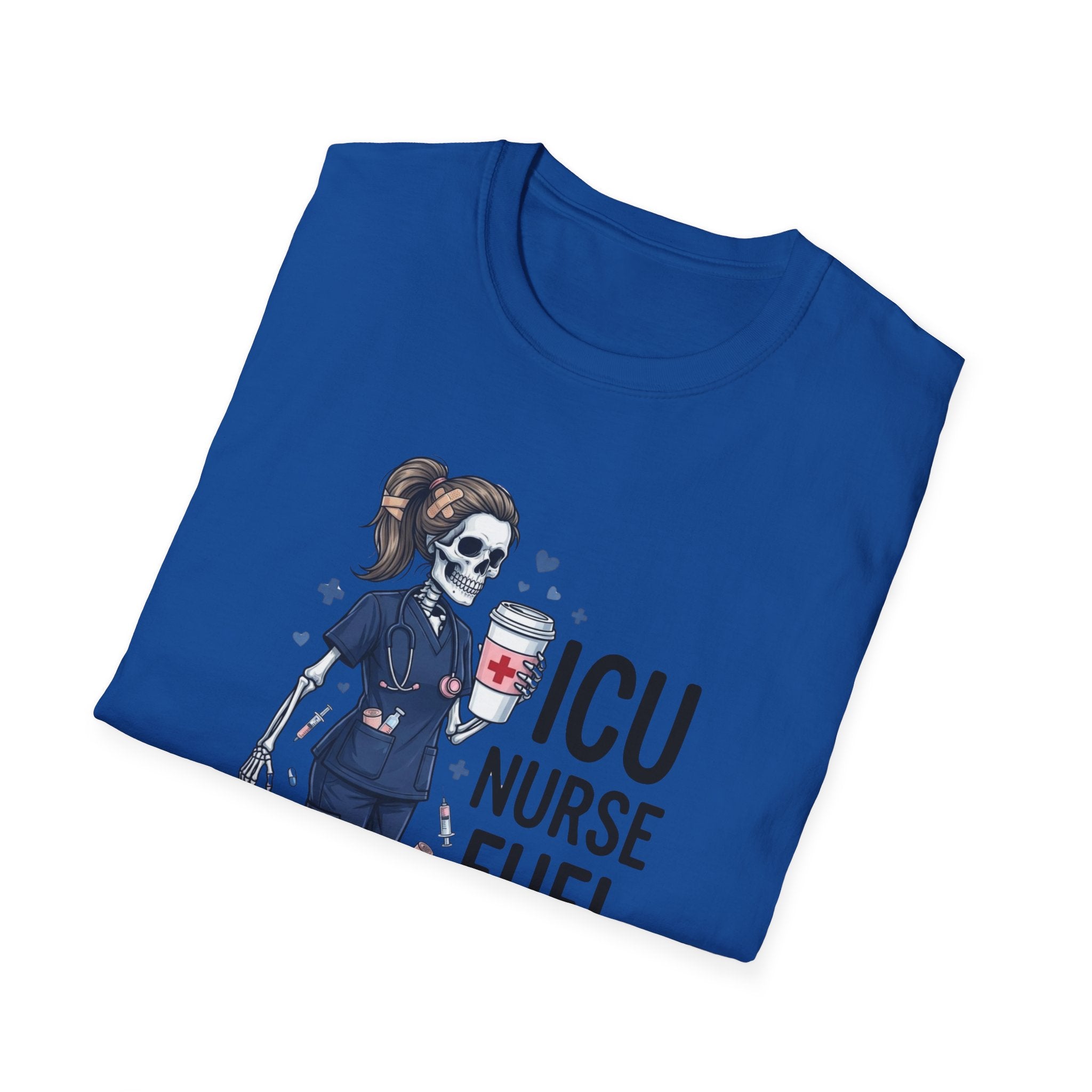 ICU Nurse Fuel T Shirt Skull Nurse Coffee IV Shirt Funny Critical Care RN Tee Nursing Shift Humor Shirt Nurse Appreciation Gift