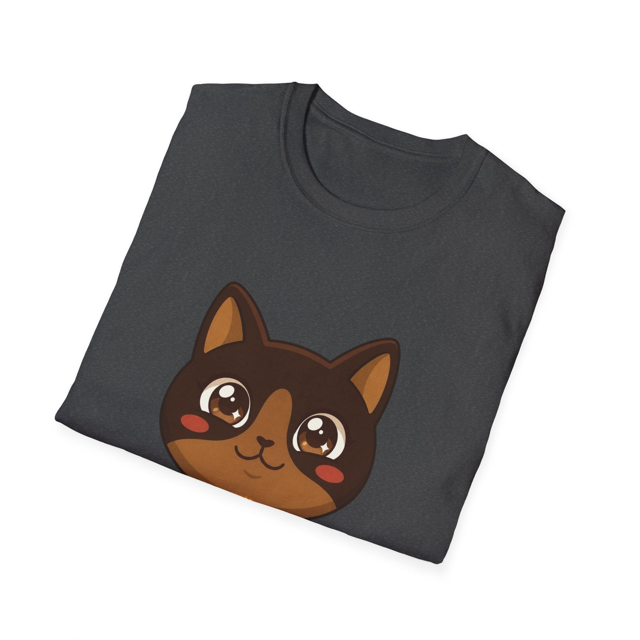 Kawaii Cat Eating Ramen T-Shirt | Cute Anime Noodle Bowl Tee