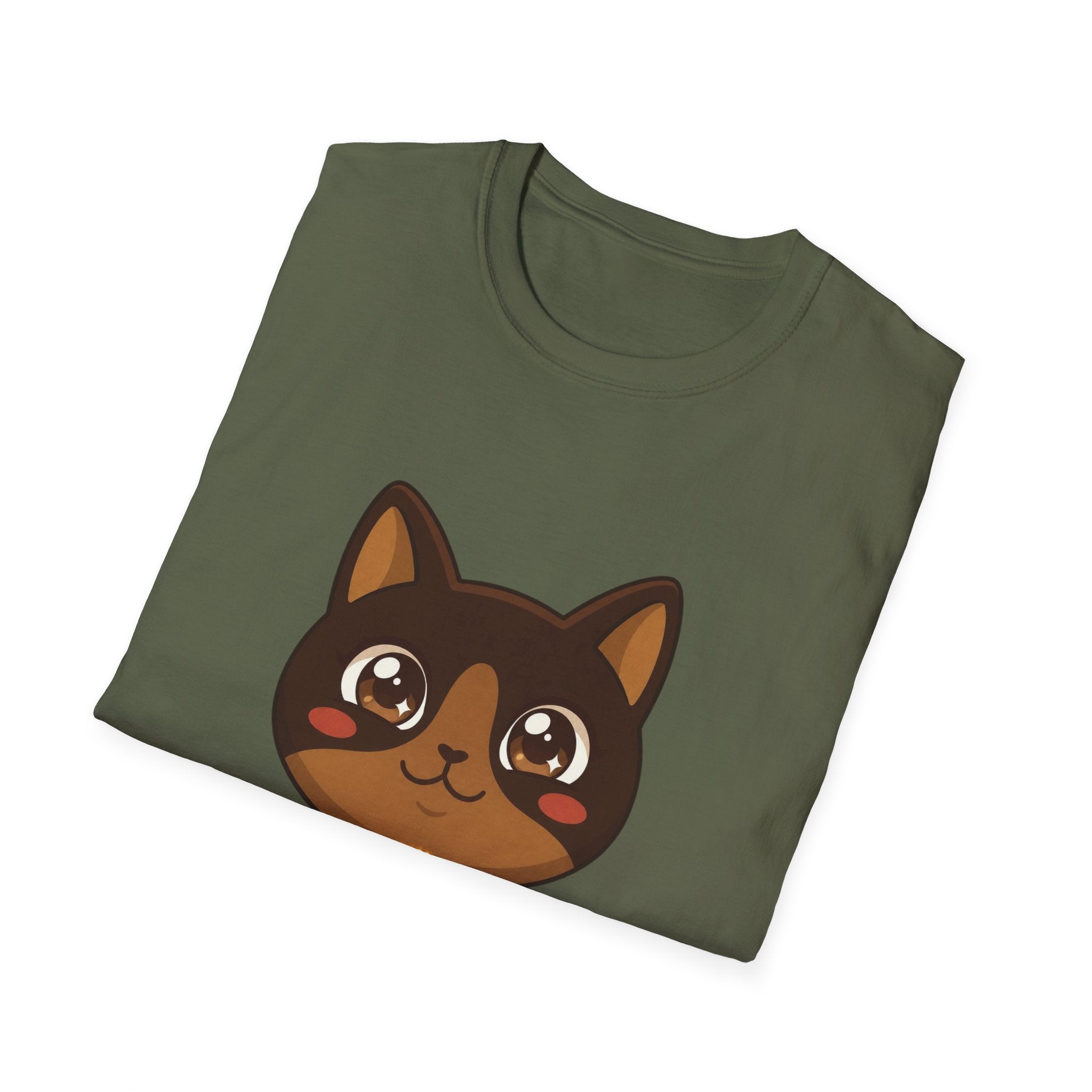 Kawaii Cat Eating Ramen T-Shirt | Cute Anime Noodle Bowl Tee