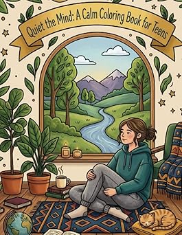Quiet the Mind Coloring Book for Teens by Kim Phillips